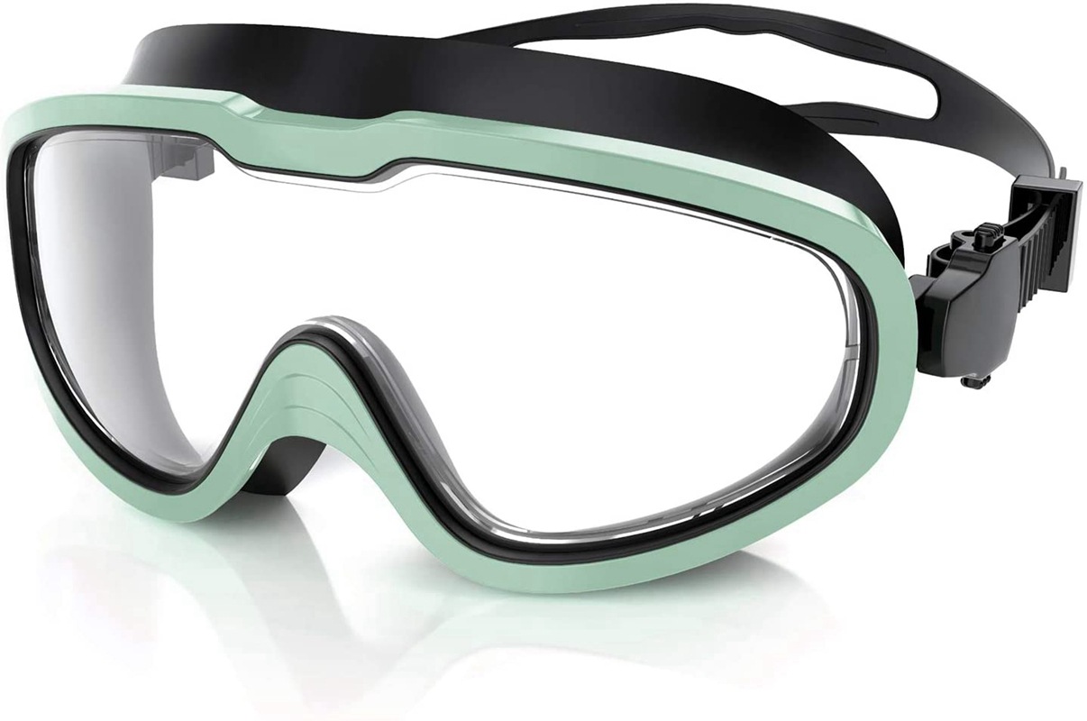 Swimming goggles Large frame silicone swimming glasses anti-fog and anti-leakage UV for adults and children