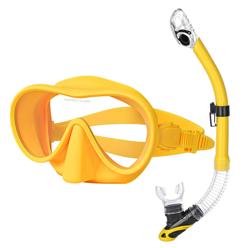 Snorkeling set diving goggles Breathing tube set liquid silicone large frame diving goggles free diving equipment