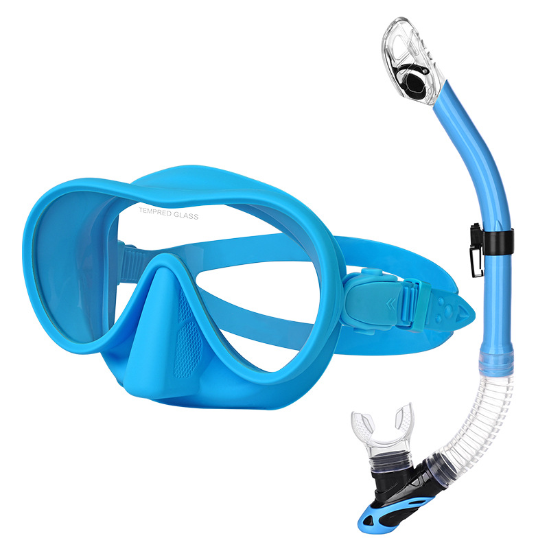Snorkeling set diving goggles Breathing tube set liquid silicone large frame diving goggles free diving equipment