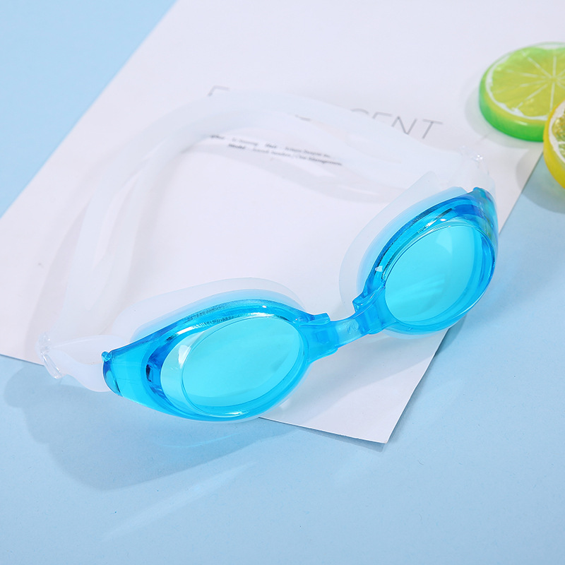 Hd waterproof and anti-fog swimming goggles Children's swimming goggles silicone electroplated swimming goggles