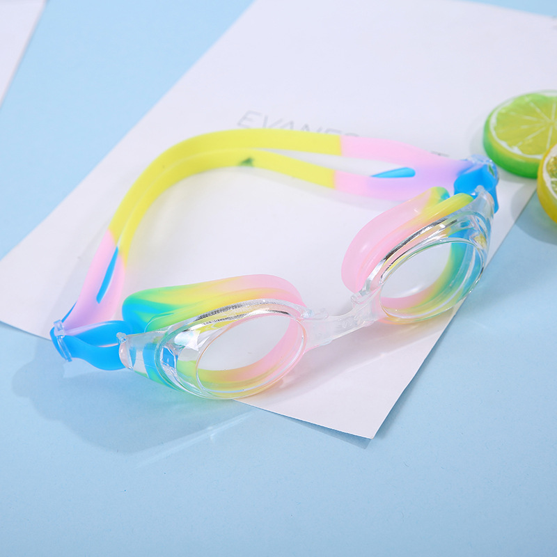Hd waterproof and anti-fog swimming goggles Children's swimming goggles silicone electroplated swimming goggles