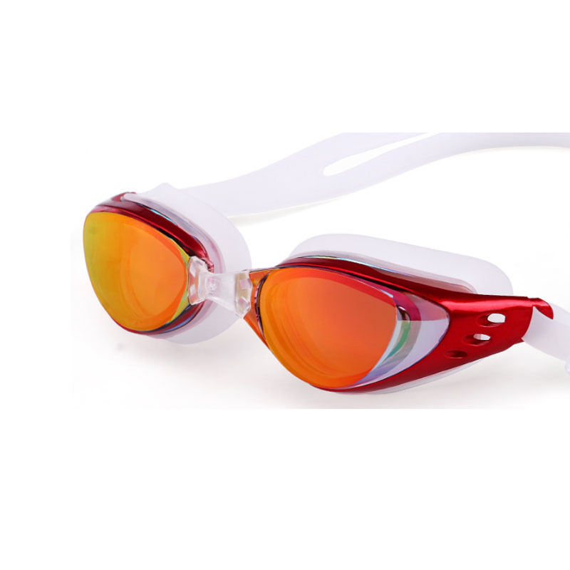 Electroplated swimming goggles waterproof and anti-fog HD diving glasses for men and women