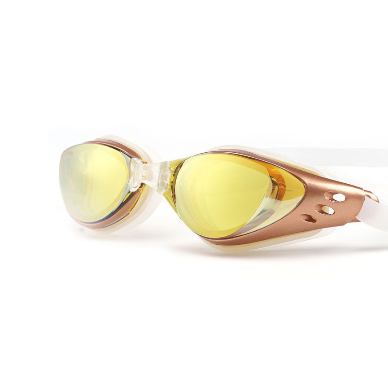 Electroplated swimming goggles waterproof and anti-fog HD diving glasses for men and women