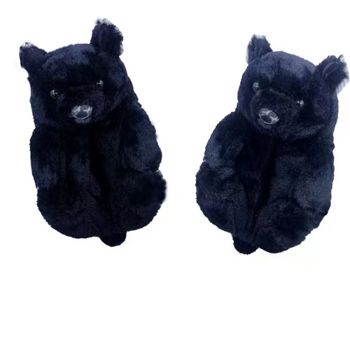 Cheaper Winter Teddy Bear Slippers 2022 Fuzzy Teddy  Plush Adult Slipper House Teddy Bear Slippers For Women