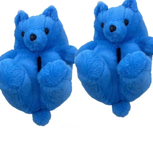 Hot Sale Adult Teddy Bear Slippers Winter Warm Teddy Bear Slippers Plush Women Girls Teddy Bear Slippers