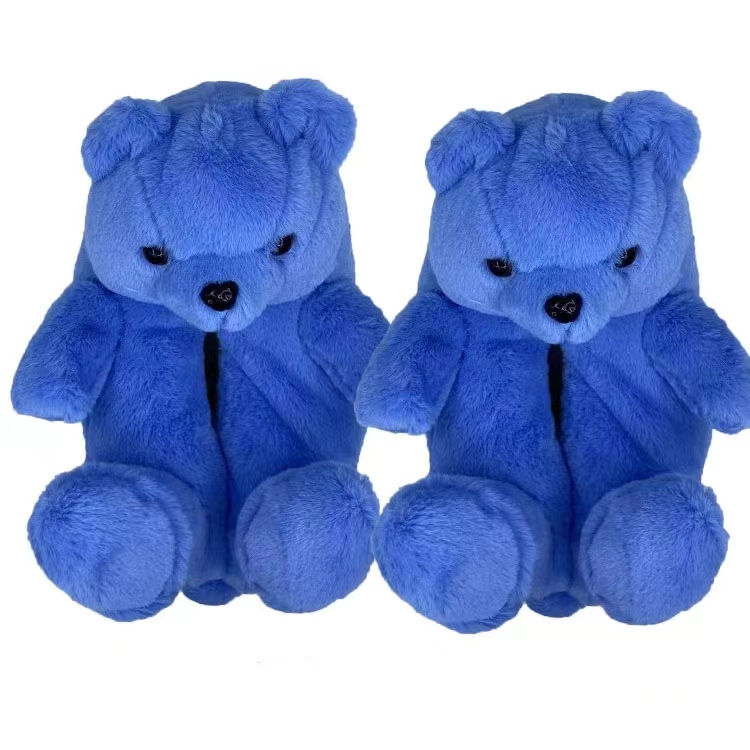 Hot Sale Adult Teddy Bear Slippers Winter Warm Teddy Bear Slippers Plush Women Girls Teddy Bear Slippers