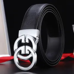 Men's luxury design: Soft belt with self-buckle ratchet belt, adjustable in length