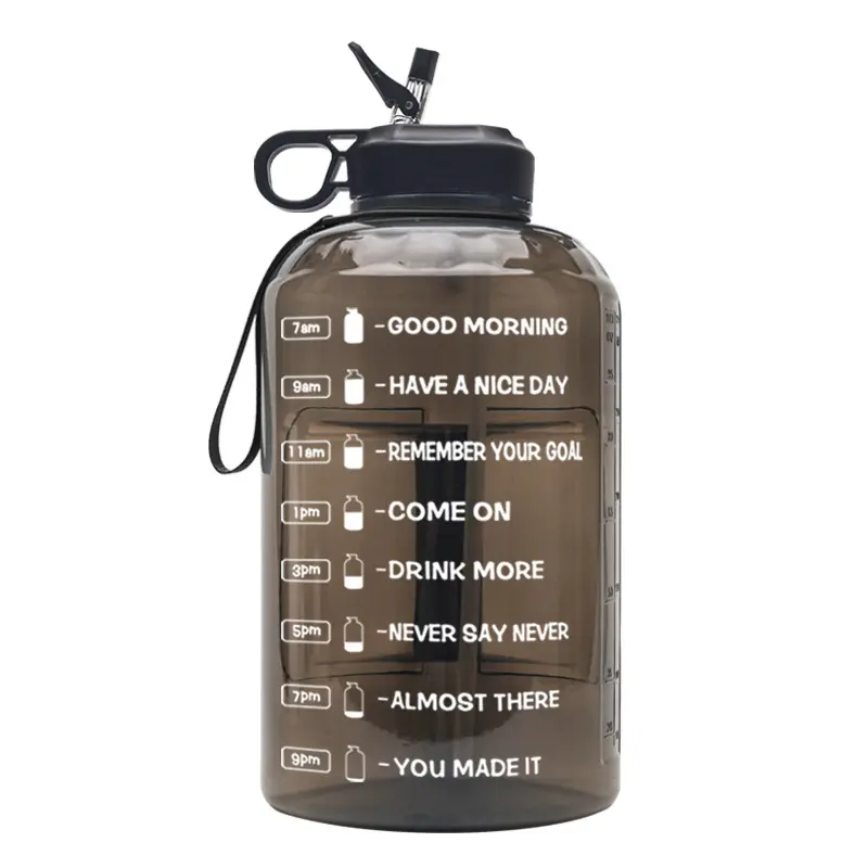 1 gallon water bottle with time marker large BPA-free kettle