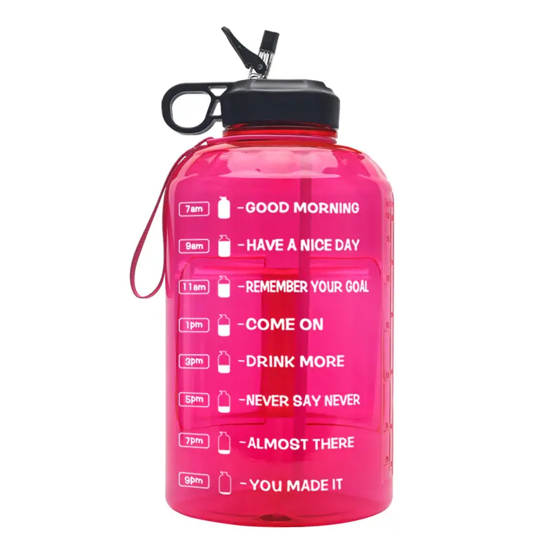 1 gallon water bottle with time marker large BPA-free kettle