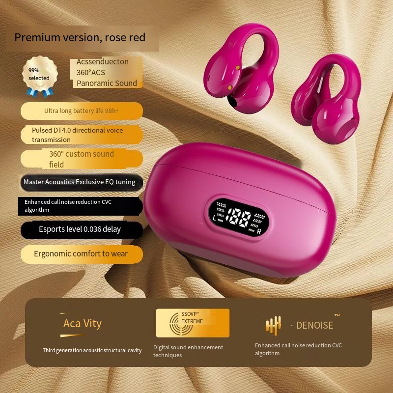 Clip-on Bluetooth headset wireless sports new