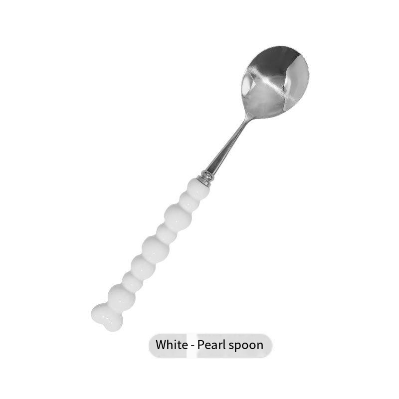 Light luxury pearl handle knife, fork and spoon Western stainless steel tableware set