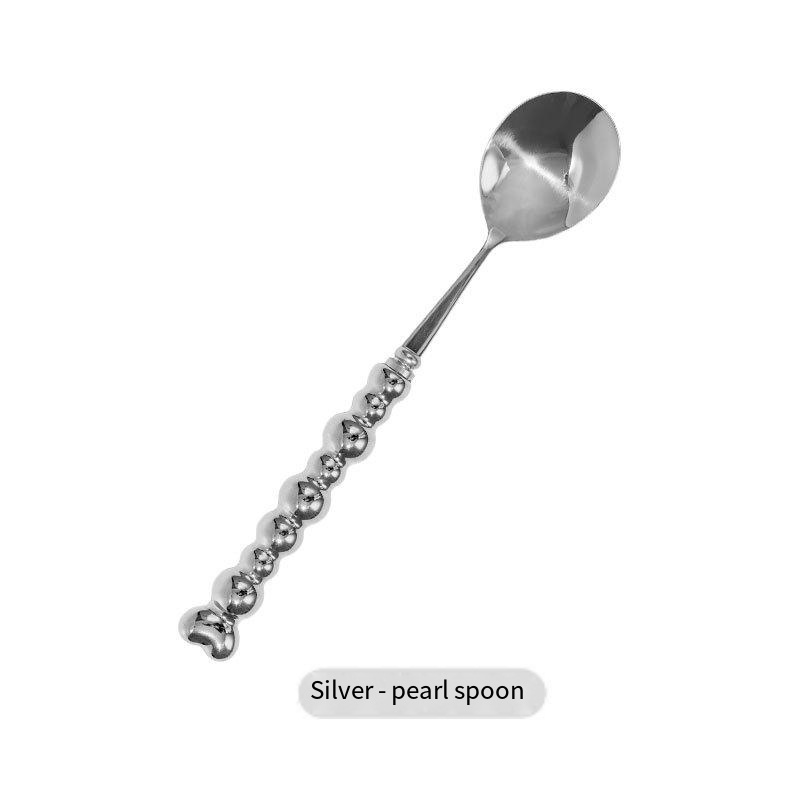 Light luxury pearl handle knife, fork and spoon Western stainless steel tableware set