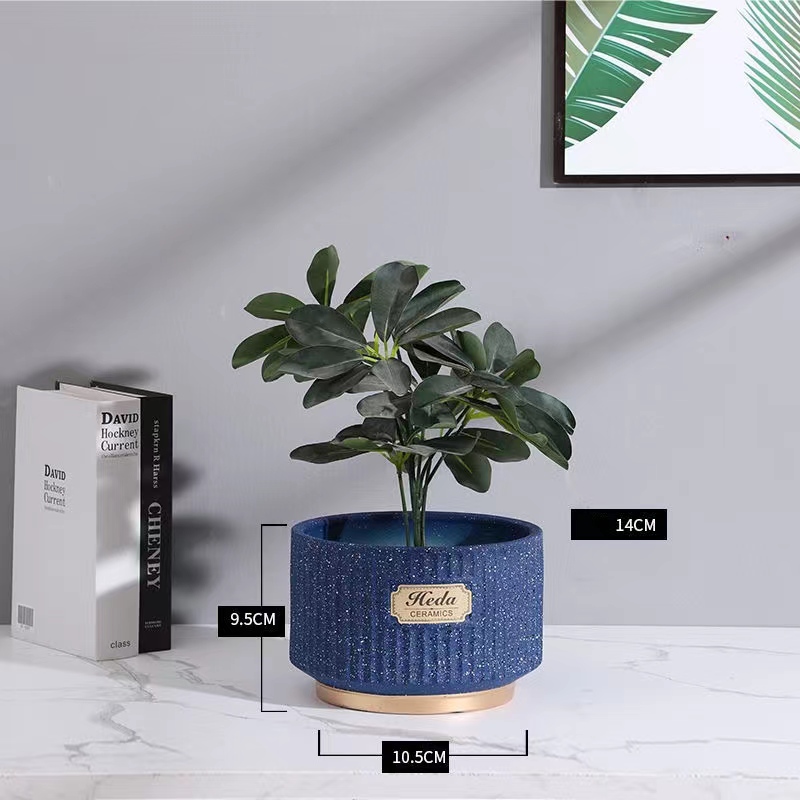 Lihangrui High Quality Decorative Garden Home Plant Pot White Heat Transfer Mini Ceramic Flower Pot  Flower Pot