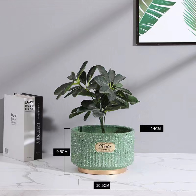 Lihangrui High Quality Decorative Garden Home Plant Pot White Heat Transfer Mini Ceramic Flower Pot  Flower Pot