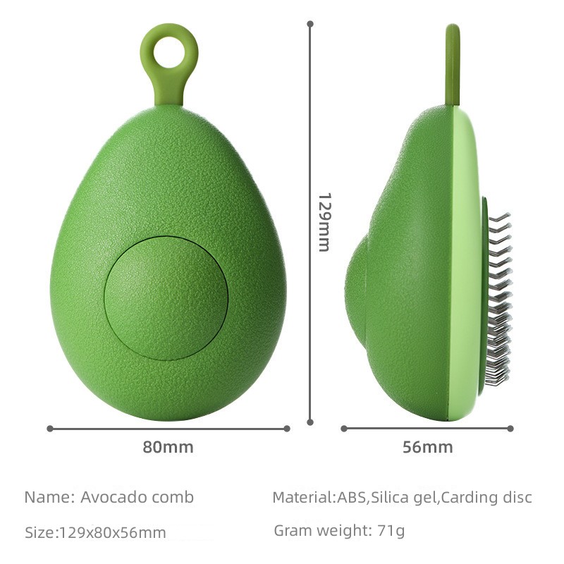 Pet grooming special avocado lemon styling comb hair children pet needle comb massage comb