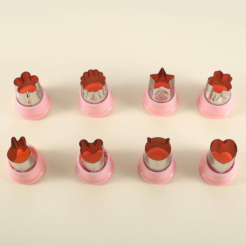Stainless steel fruit flower cutter Cartoon animal Chaos vegetable butterfly face printed baby food mold