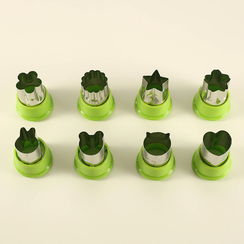 Stainless steel fruit flower cutter Cartoon animal Chaos vegetable butterfly face printed baby food mold