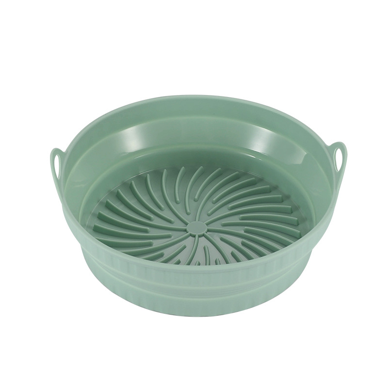 Collapsible silicone household air fryer baking bowl High temperature oven microwave cake tin