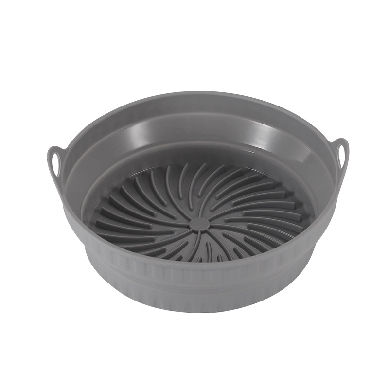 Collapsible silicone household air fryer baking bowl High temperature oven microwave cake tin