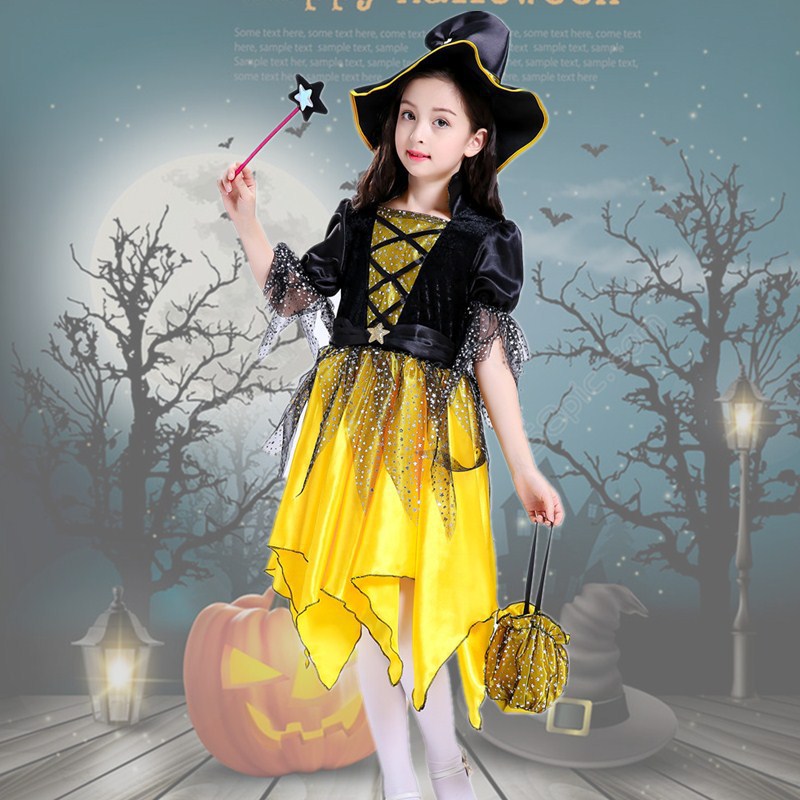 Halloween costumes Children's witches cosplay capes cosplay costumes Available in three pieces