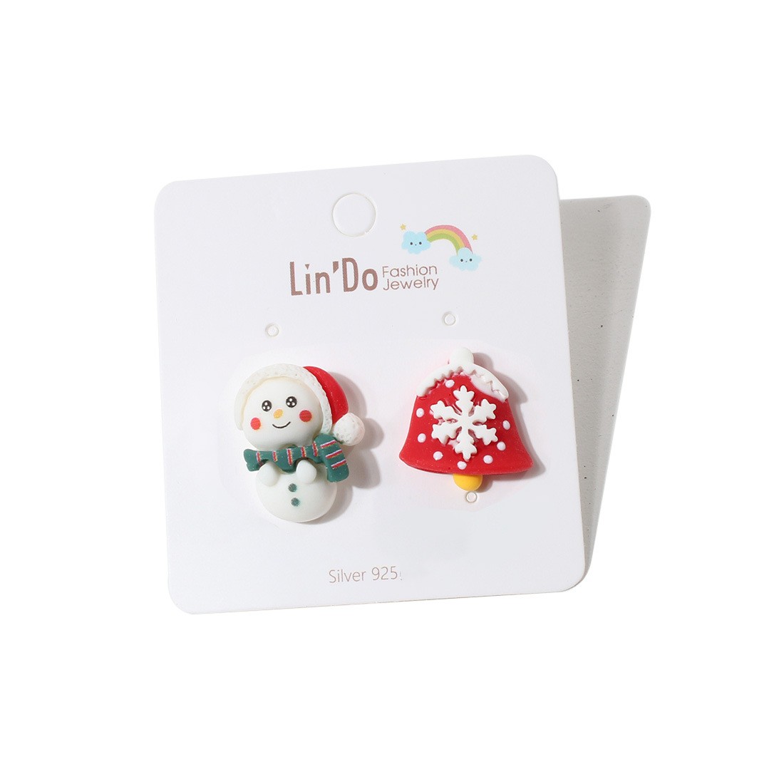Christmas season multi silver needle earrings female fashion snowman Christmas tree earrings/Available from 2 pieces