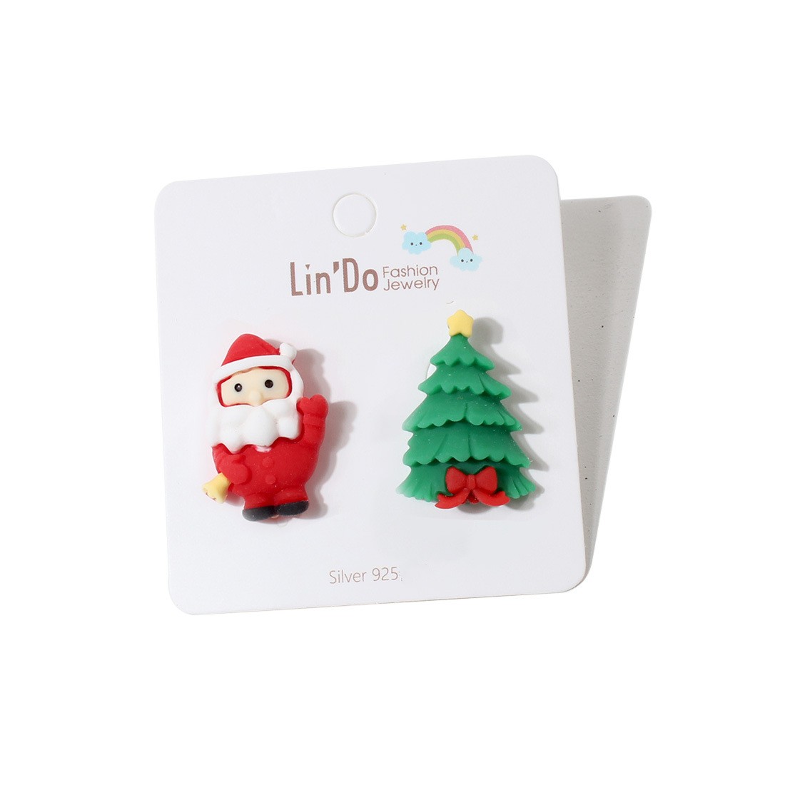 Christmas season multi silver needle earrings female fashion snowman Christmas tree earrings/Available from 2 pieces