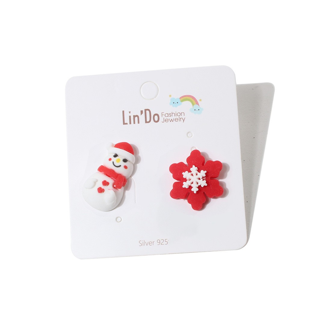 Christmas season multi silver needle earrings female fashion snowman Christmas tree earrings/Available from 2 pieces