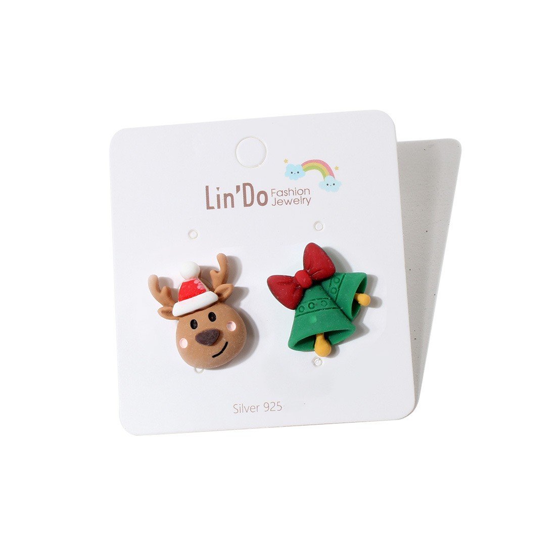Christmas season multi silver needle earrings female fashion snowman Christmas tree earrings/Available from 2 pieces