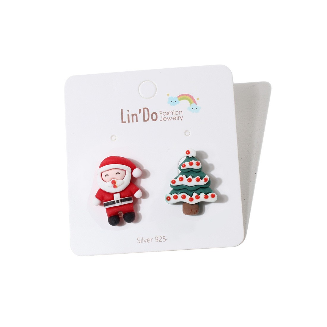 Christmas season multi silver needle earrings female fashion snowman Christmas tree earrings/Available from 2 pieces