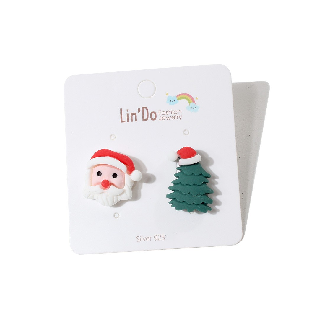 Christmas season multi silver needle earrings female fashion snowman Christmas tree earrings/Available from 2 pieces