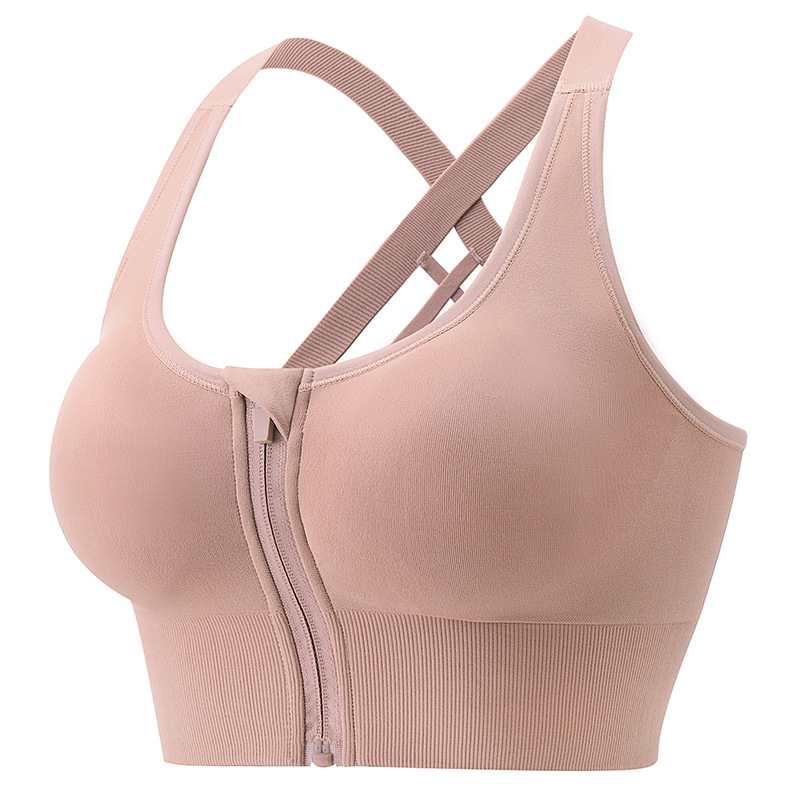 Sports underwear women's fitness integrated anti-sagging running shock training yoga sports bra