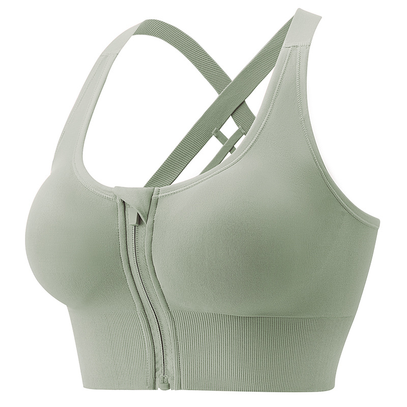 Sports underwear women's fitness integrated anti-sagging running shock training yoga sports bra