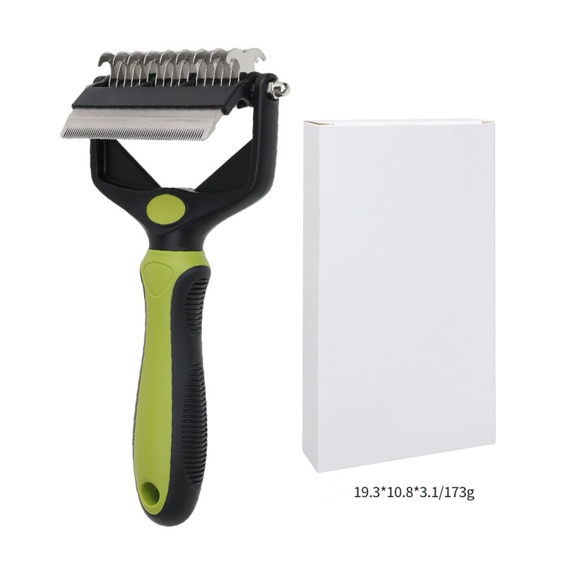 Pet double-sided knotted comb 2-in-1 Cat comb Dog grooming Shaker Hair removal shaker thin comb  article