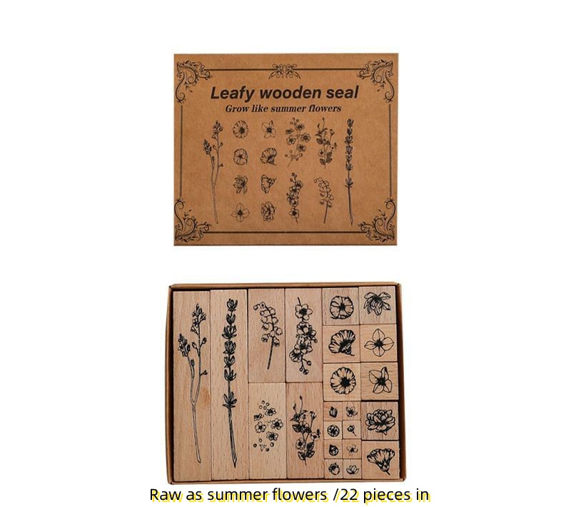 22 piece vintage wooden seal set - perfect for DIY craft, scrapbooking, lettering, card making