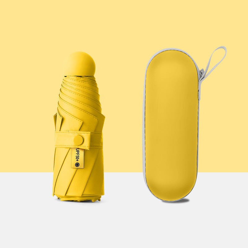 Umbrella for both rain and UV protection Collapsible Mini capsule umbrella-Perfect for travel!