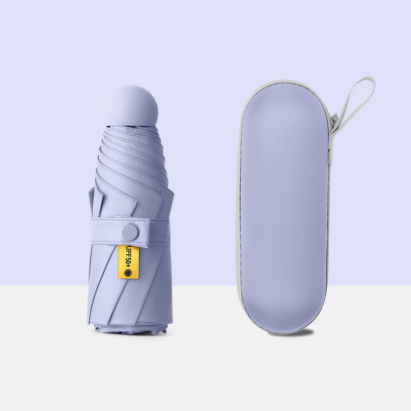 Umbrella for both rain and UV protection Collapsible Mini capsule umbrella-Perfect for travel!