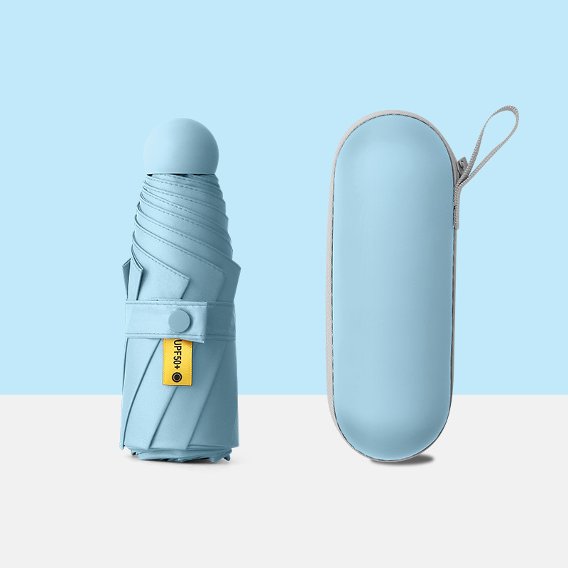 Umbrella for both rain and UV protection Collapsible Mini capsule umbrella-Perfect for travel!