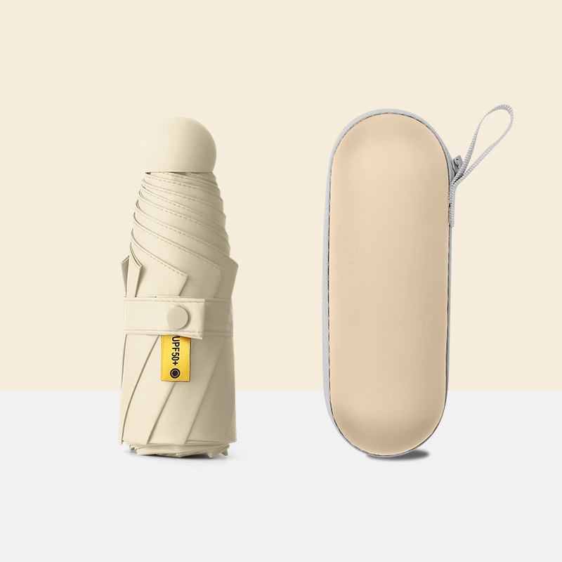 Umbrella for both rain and UV protection Collapsible Mini capsule umbrella-Perfect for travel!