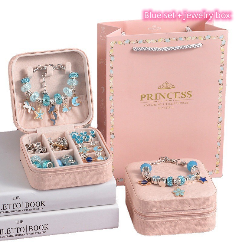 Children's Puzzle - Creative diy Crystal beaded bracelet - Gift for daughter's birthday - Gift set