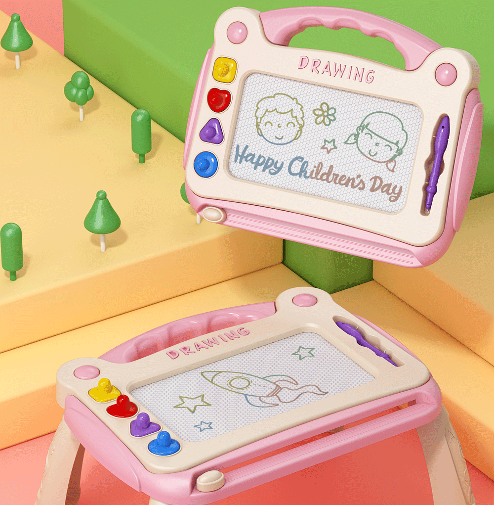 Children's color magnetic drawing board - Baby kindergarten learn to draw graffiti - Removable writing board