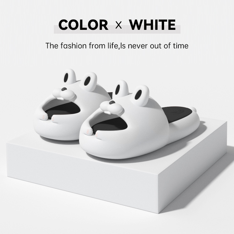 Cute cartoon Moji rabbit - soft soled Daddy shoes - indoor non-slip platform slippers - home EVA slippers
