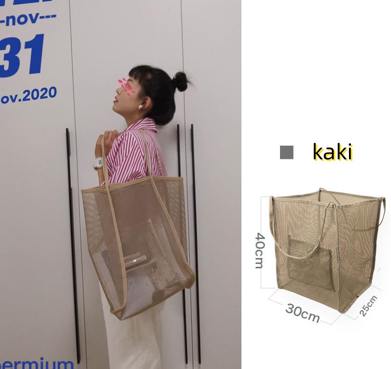 Ins Style - Sheer gauze shoulder Bag - Fashion - Light Beach Bag - Swimming