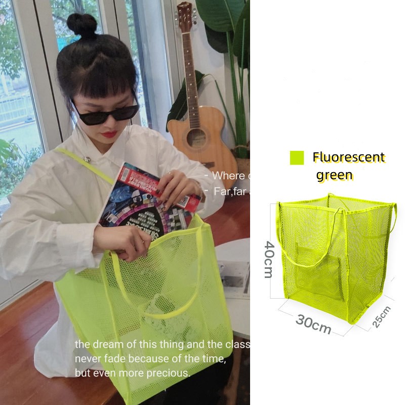 Ins Style - Sheer gauze shoulder Bag - Fashion - Light Beach Bag - Swimming