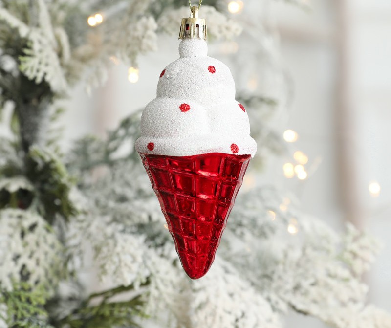 Christmas decorations - Ice cream - Snowman - House - Five-pointed star - Crutches - Combination decorations 