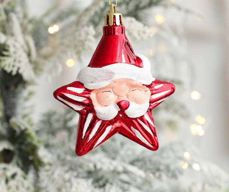 Christmas decorations - Ice cream - Snowman - House - Five-pointed star - Crutches - Combination decorations 