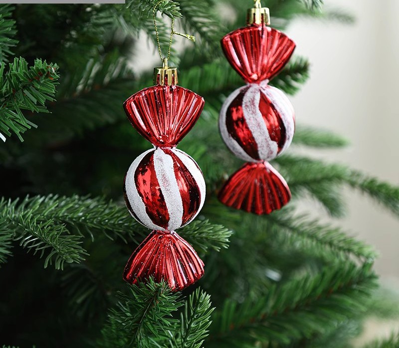 Christmas decorations - Ice cream - Snowman - House - Five-pointed star - Crutches - Combination decorations 