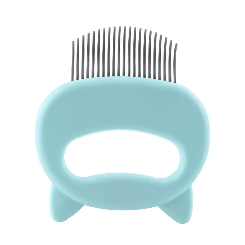 Cat Ear Shell Comb & Steel Needle Brush Set Perfect for Pet Grooming