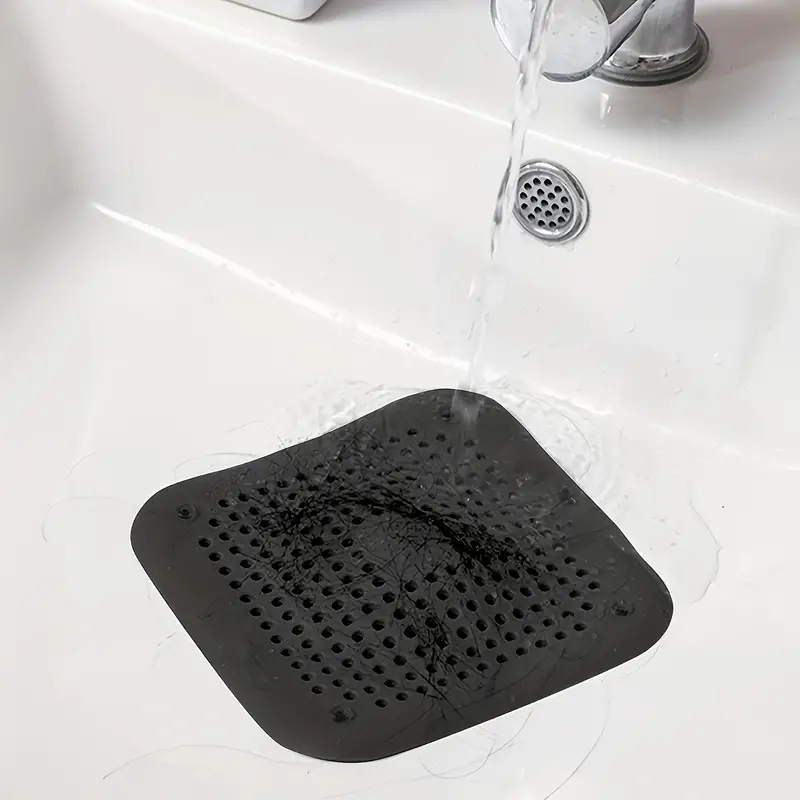  Square Hair Catcher Filter: Keep Your Bathroom & Kitchen Clog-Free，2PCS