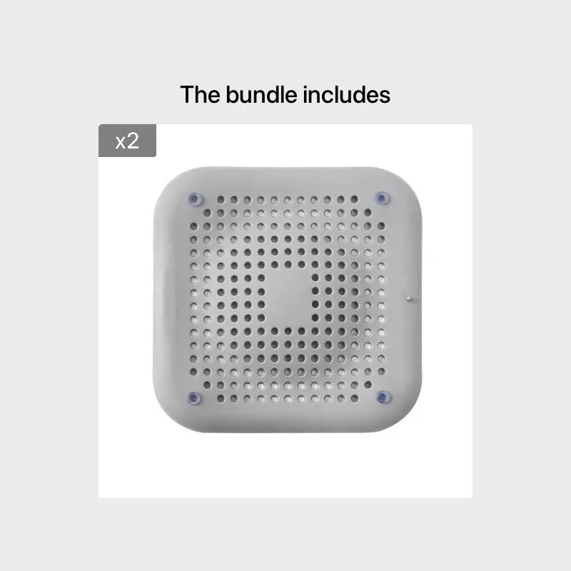  Square Hair Catcher Filter: Keep Your Bathroom & Kitchen Clog-Free，2PCS