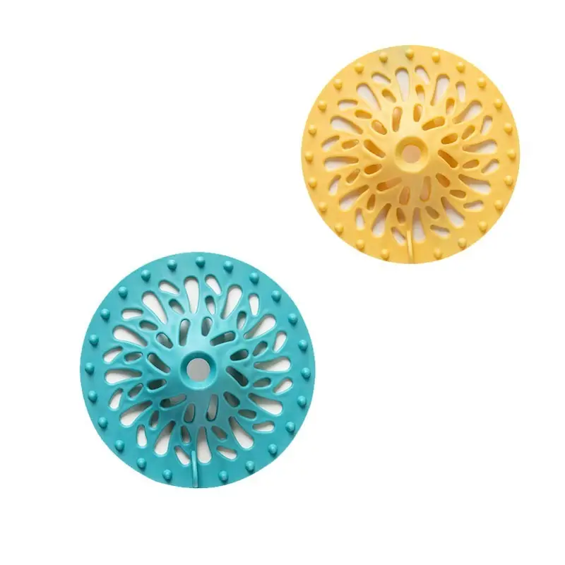 2pcs Silicone Floor Drain Covers - Hair Catcher, Easy to Install & Clean Suitable for Bathroom, Bathtub ，Kitchen